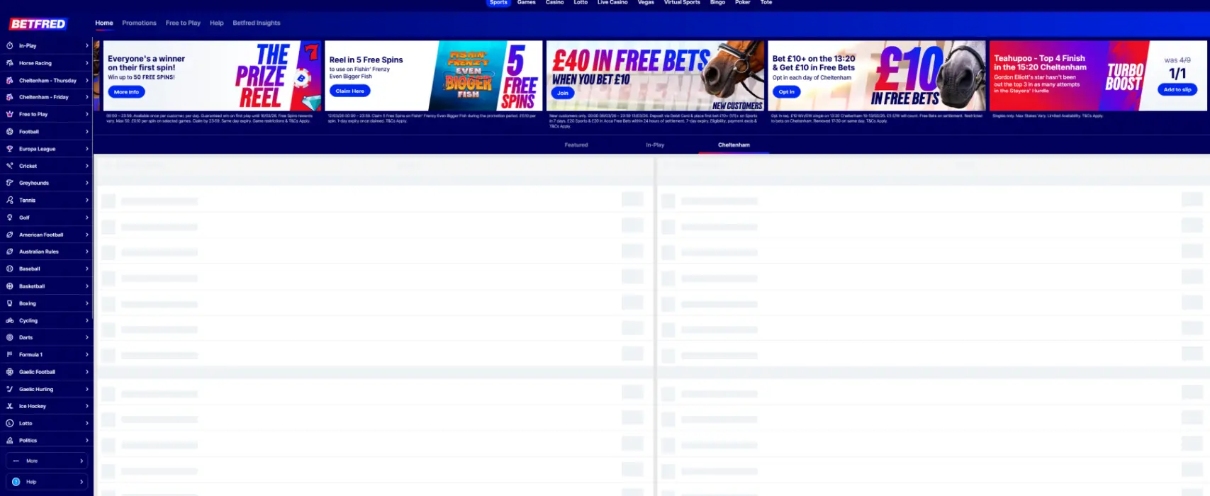Betfred screenshot