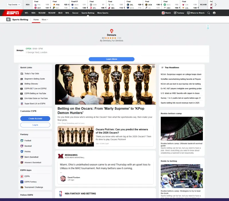 ESPN Bet screenshot