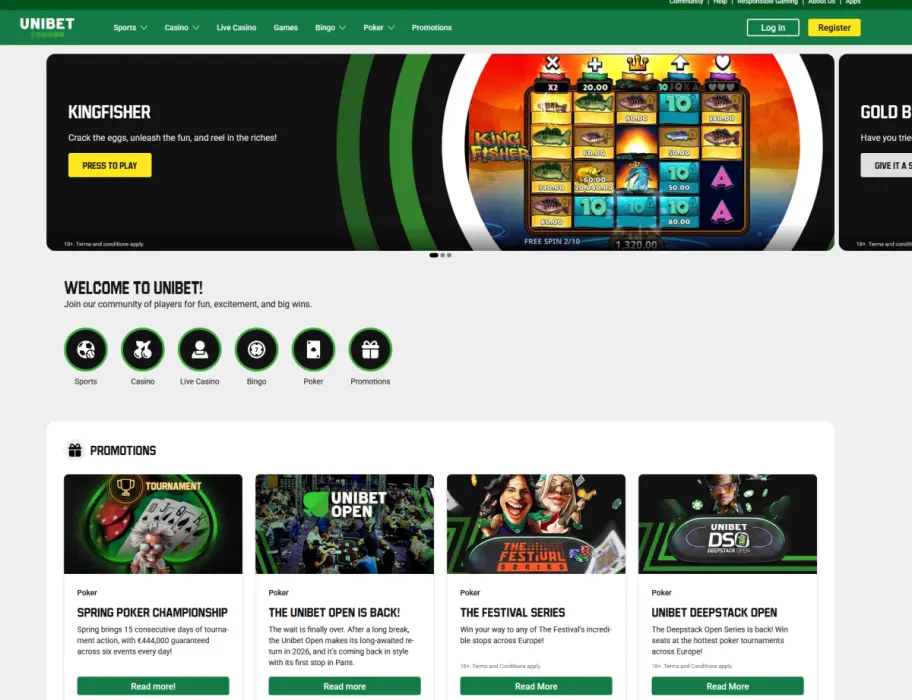 Unibet screenshot